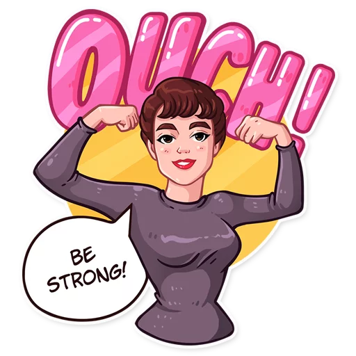 💪 Стикер «Miss Hepburn» для Telegram