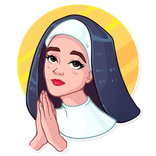 😇 Стикер «Miss Hepburn» для Telegram