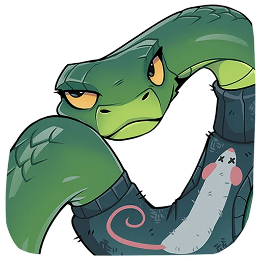 🐍 Стикер «Шипучка без надписей» для Telegram
