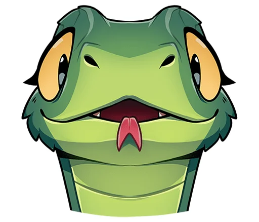 🐍 Стикер «Шипучка без надписей» для Telegram