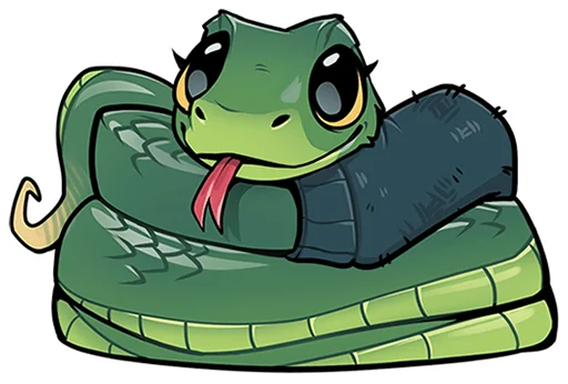 🐍 Стикер «Шипучка без надписей» для Telegram