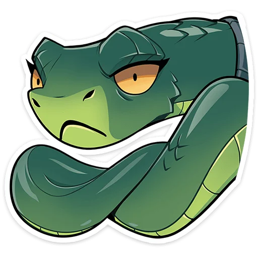 🐍 Стикер «Шипучка без надписей» для Telegram