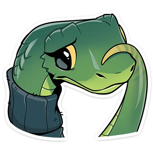 🐍 Стикер «Шипучка без надписей» для Telegram