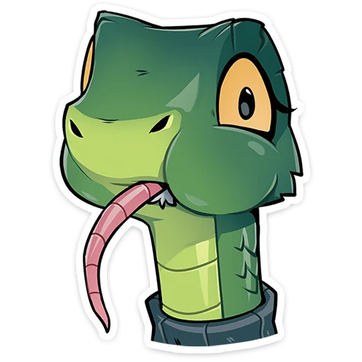 🐍 Стикер «Шипучка без надписей» для Telegram