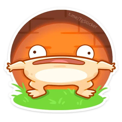 😨 Стикер «Мистер Жабка разгоняется» для Telegram