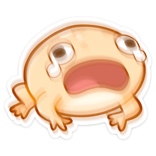 😥 Стикер «Мистер Жабка разгоняется» для Telegram