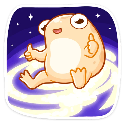 👍 Стикер «Мистер Жабка разгоняется» для Telegram