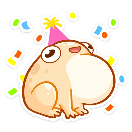 🥳 Стикер «Мистер Жабка разгоняется» для Telegram