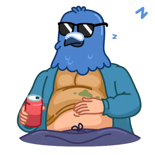 😴 Стикер «Mr Pigeon» для Telegram