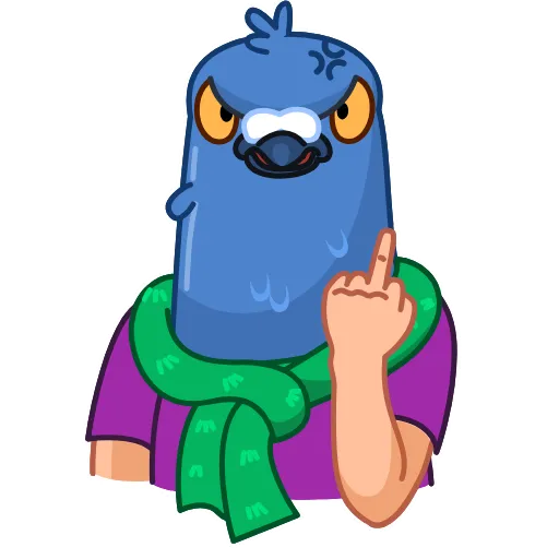 🖕 Стикер «Mr Pigeon» для Telegram