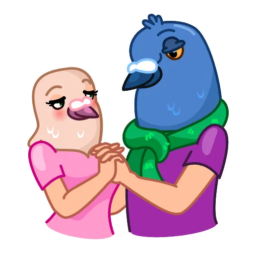👩‍❤️‍👨 Стикер «Mr Pigeon» для Telegram