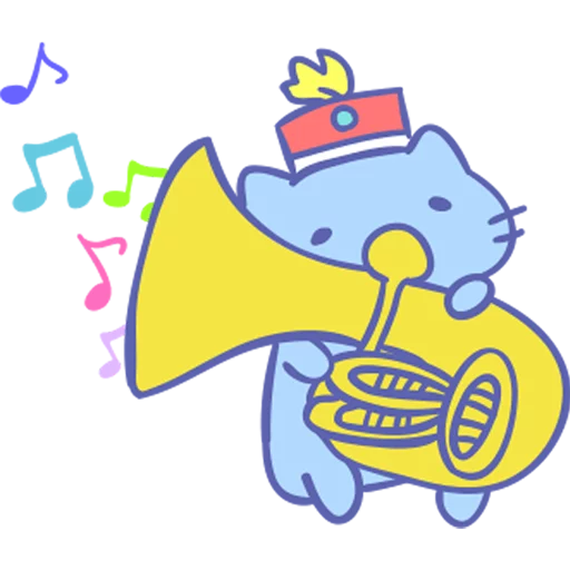 🎺 Стикер «Kitty March Band» для Telegram