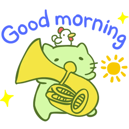 ☀ Стикер «Kitty March Band» для Telegram