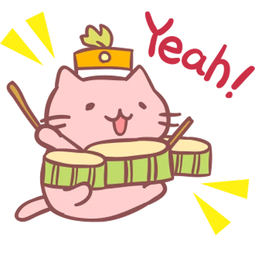 ✌ Стикер «Kitty March Band» для Telegram
