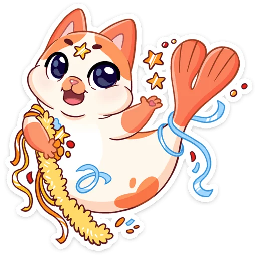 🎊 Стикер «Зима с Миу-Мяу» для Telegram