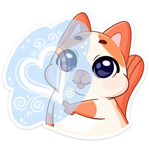 ❤️ Стикер «Зима с Миу-Мяу» для Telegram