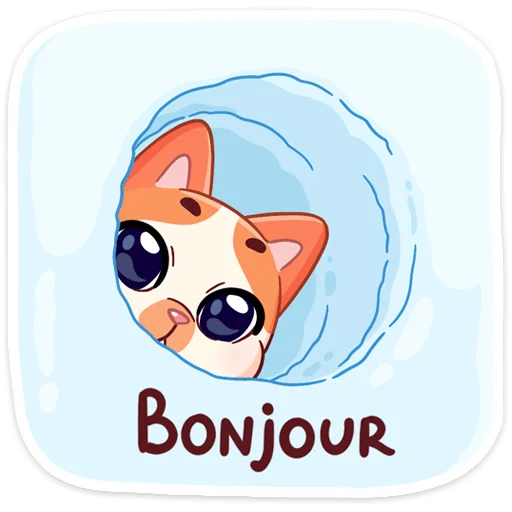 👋 Стикер «Зима с Миу-Мяу» для Telegram