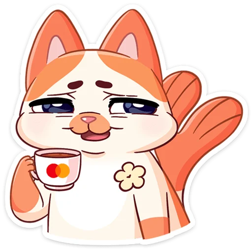 ☕️ Стикер «Зима с Миу-Мяу» для Telegram