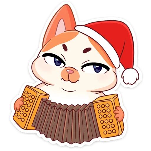 😐 Стикер «Зима с Миу-Мяу» для Telegram