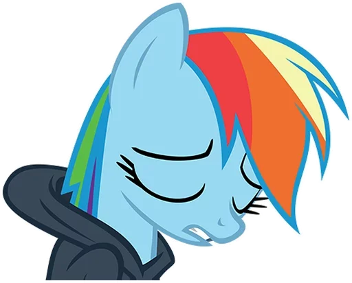 😔 Стикер «MLP Rainbow Dash» для Telegram