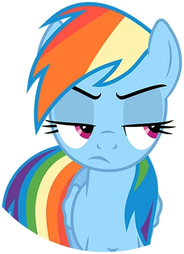 😒 Стикер «MLP Rainbow Dash» для Telegram
