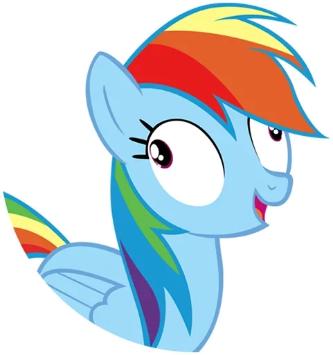 🥴 Стикер «MLP Rainbow Dash» для Telegram