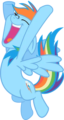 🥳 Стикер «MLP Rainbow Dash» для Telegram