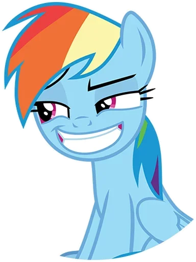😏 Стикер «MLP Rainbow Dash» для Telegram