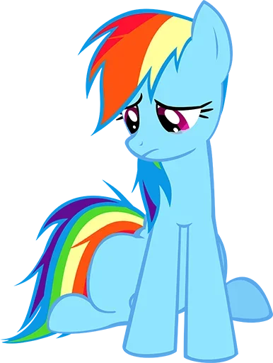 😞 Стикер «MLP Rainbow Dash» для Telegram