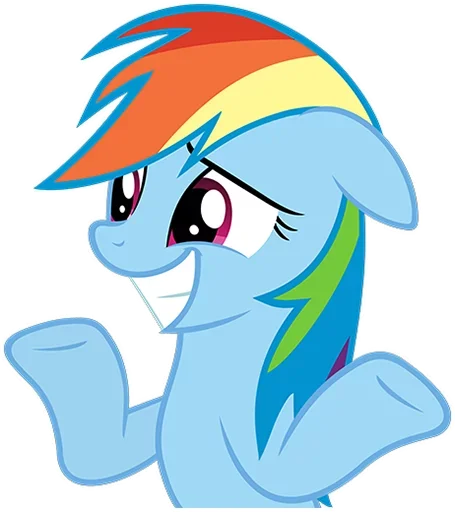 😅 Стикер «MLP Rainbow Dash» для Telegram