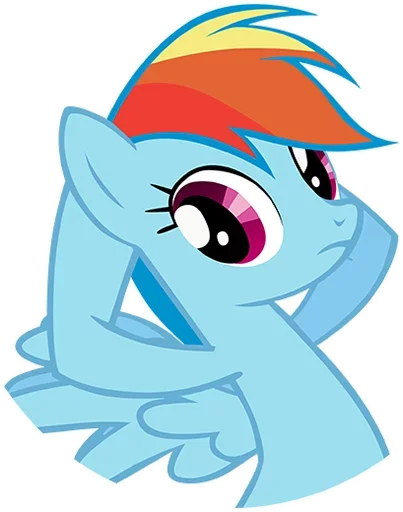 😕 Стикер «MLP Rainbow Dash» для Telegram
