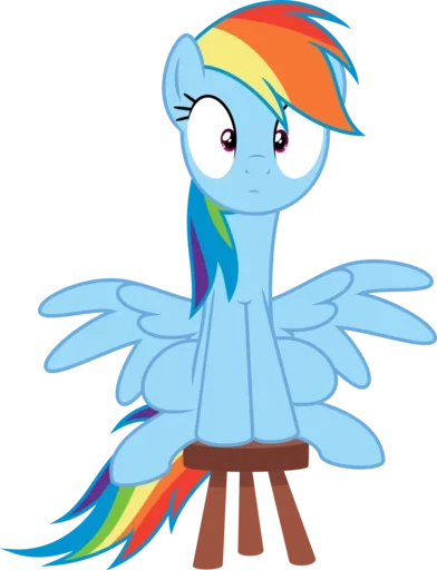😶 Стикер «MLP Rainbow Dash» для Telegram