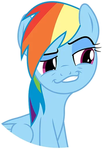 😏 Стикер «MLP Rainbow Dash» для Telegram