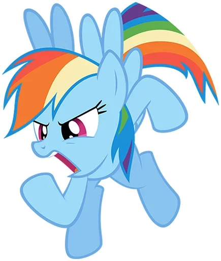 😡 Стикер «MLP Rainbow Dash» для Telegram
