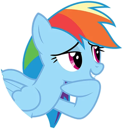 😏 Стикер «MLP Rainbow Dash» для Telegram
