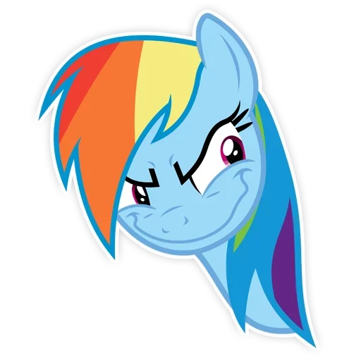 😈 Стикер «MLP Rainbow Dash» для Telegram