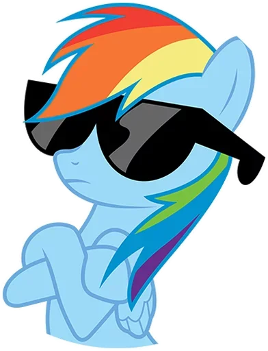 😎 Стикер «MLP Rainbow Dash» для Telegram