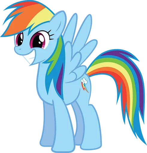 😁 Стикер «MLP Rainbow Dash» для Telegram