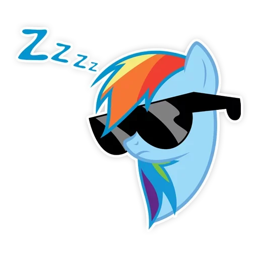 😪 Стикер «MLP Rainbow Dash» для Telegram