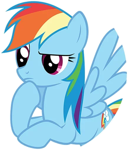 🤭 Стикер «MLP Rainbow Dash» для Telegram