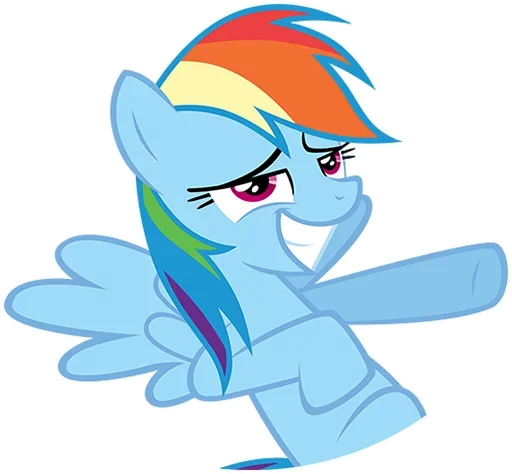 😎 Стикер «MLP Rainbow Dash» для Telegram
