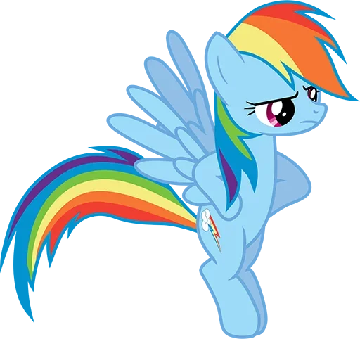 😠 Стикер «MLP Rainbow Dash» для Telegram