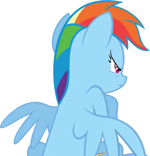 😤 Стикер «MLP Rainbow Dash» для Telegram