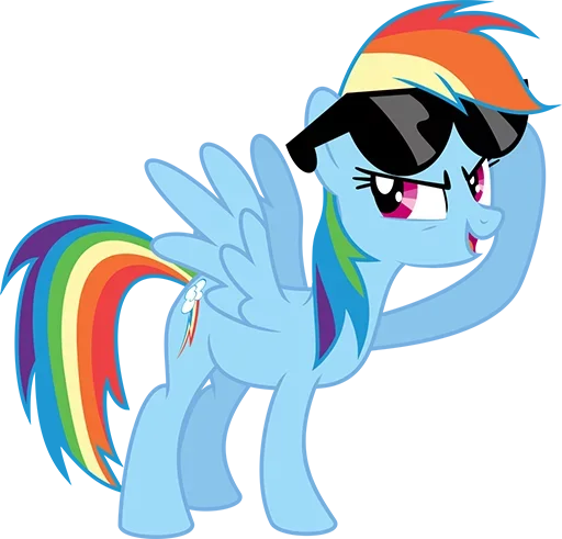 😈 Стикер «MLP Rainbow Dash» для Telegram