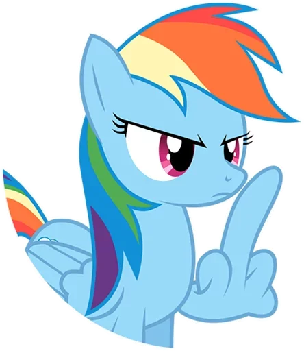 😠 Стикер «MLP Rainbow Dash» для Telegram