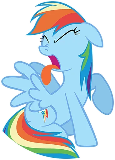 🤢 Стикер «MLP Rainbow Dash» для Telegram