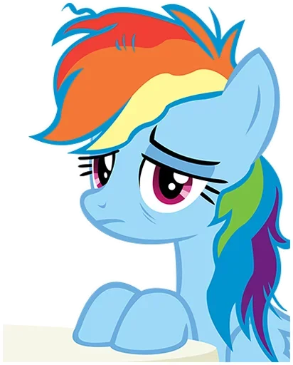😪 Стикер «MLP Rainbow Dash» для Telegram