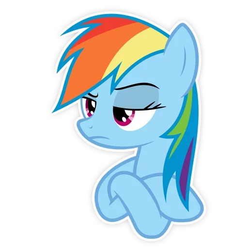😒 Стикер «MLP Rainbow Dash» для Telegram