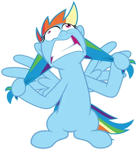 🤬 Стикер «MLP Rainbow Dash» для Telegram