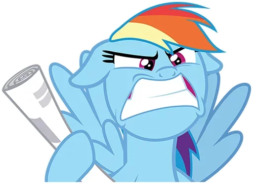 😡 Стикер «MLP Rainbow Dash» для Telegram